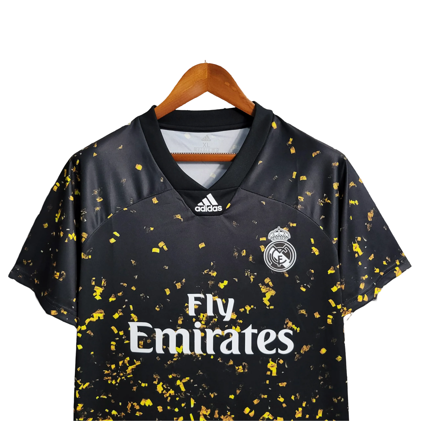 2020/2021 Real Madrid Fly Emirates - Special Edition Black Gold Retro Kit - GovintageJersey