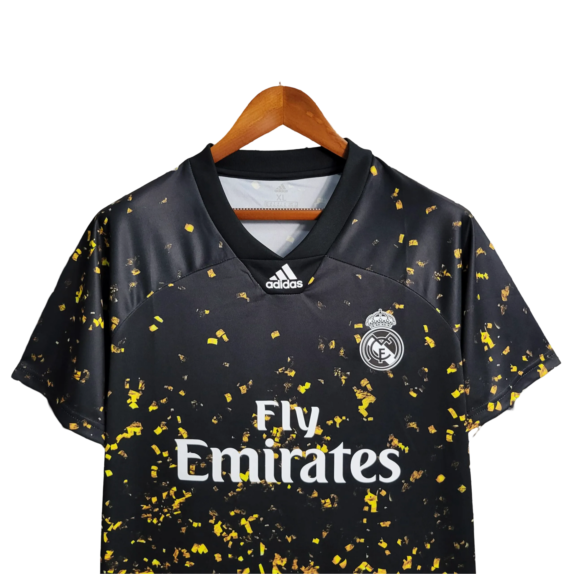 2020/2021 Real Madrid Fly Emirates - Special Edition Black Gold Retro Kit - GovintageJersey