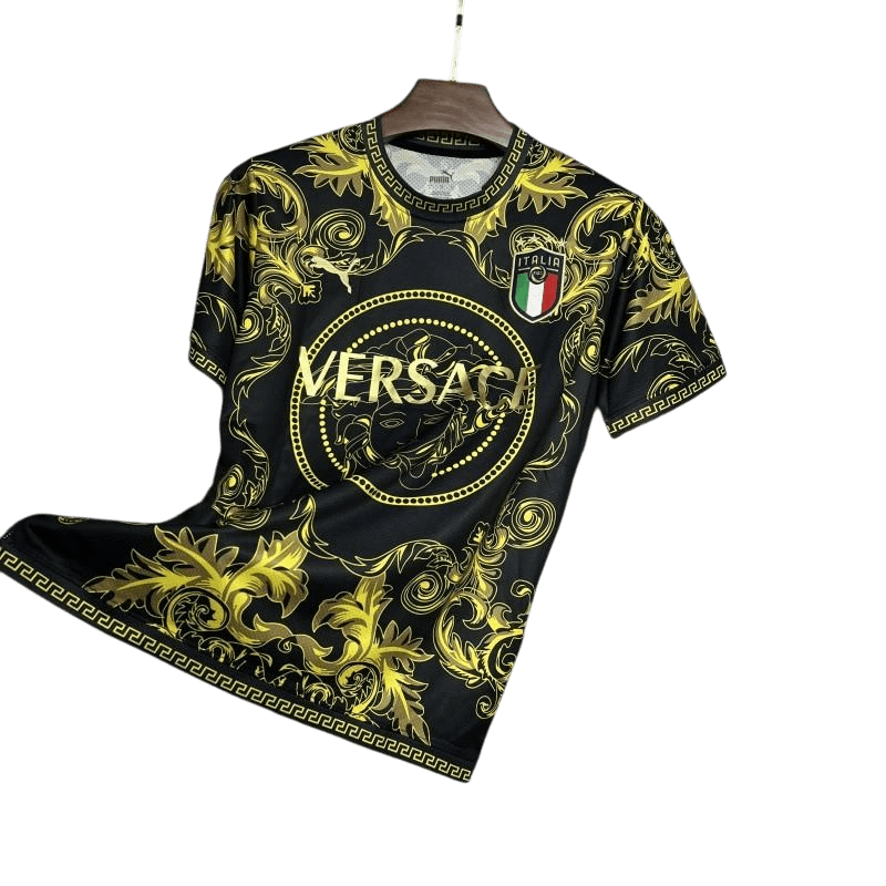 2023/2024 Italy x Versace Black & Gold Kit - Special Edition - Fan Version - ClassicKits433 - GovintageJersey