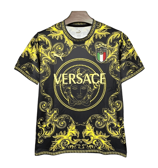 2023/2024 Italy x Versace Black & Gold Kit - Special Edition - Fan Version - ClassicKits433 - GovintageJersey