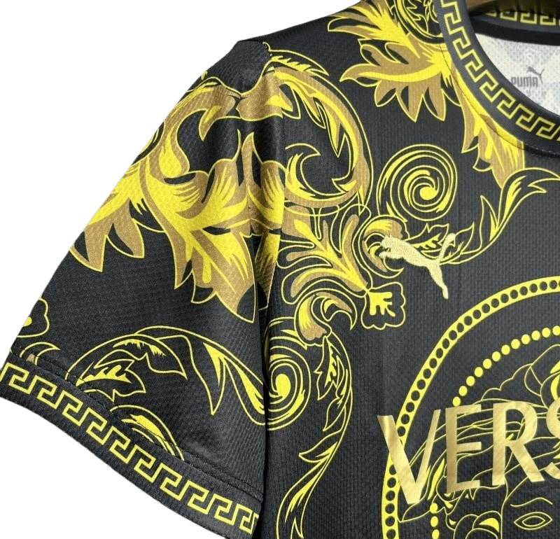 2023/2024 Italy x Versace Black & Gold Kit - Special Edition - Fan Version - ClassicKits433 - GovintageJersey