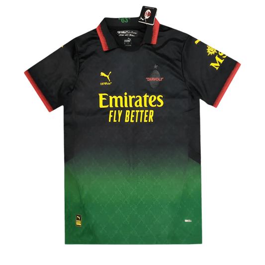 2024/2025 AC Milan x OFFWHITE Black Jersey - Limited Edition - GovintageJersey
