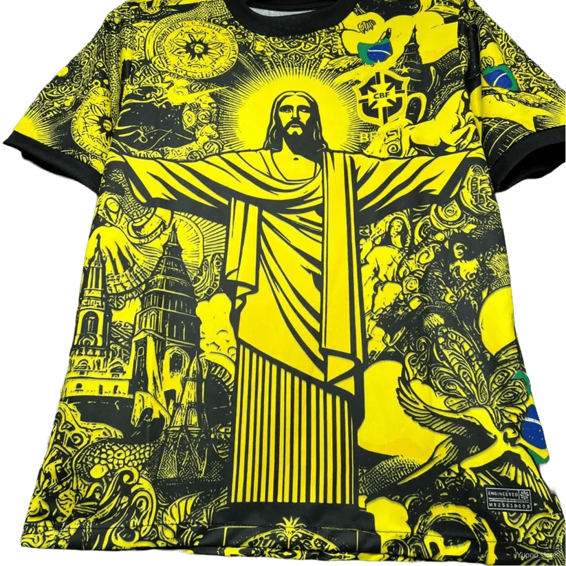 2024/2025 Brazil X Christ Yellow Limited Edition kit - Fan version - ClassicKits433 - GovintageJersey