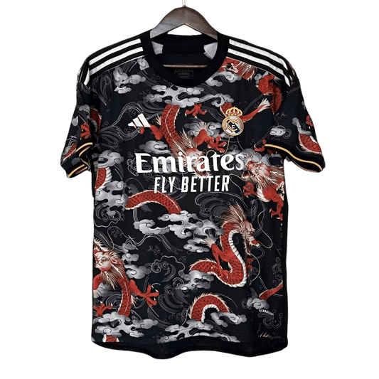 2025 Real Madrid Dragon Black Jersey - Limited Edition - GovintageJersey