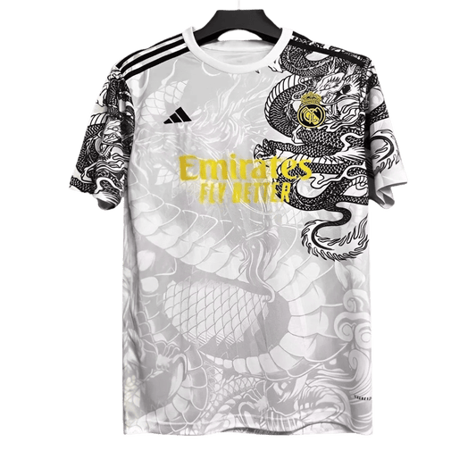 2025 Real Madrid Dragon White Jersey - Limited Edition - GovintageJersey
