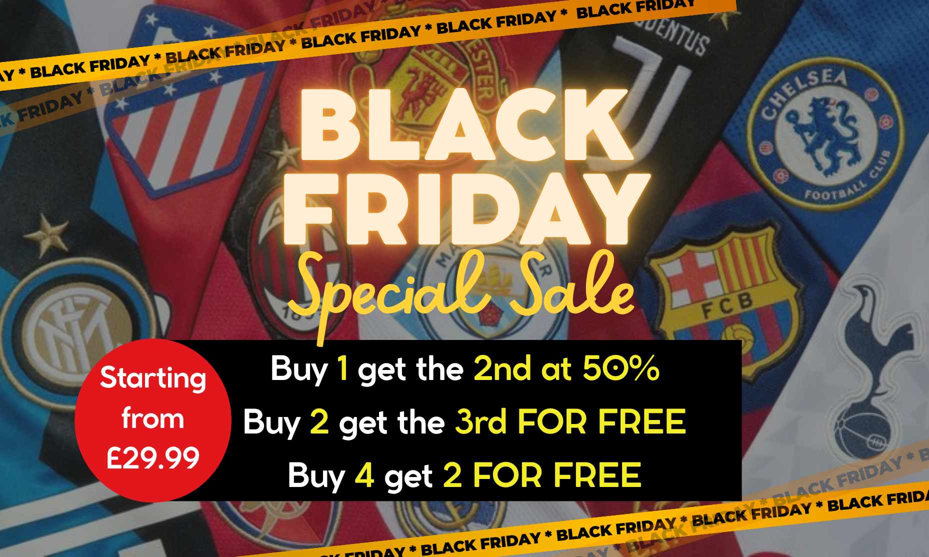 Black Friday Deals at GoVintageJersey Store - Vintage Football Jerseys and Retro Soccer Kits